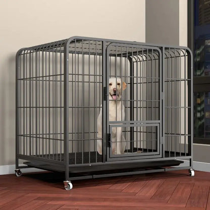 Dog Cage Large and Medium-Sized Indoor Dog with Toilet Separation Thickened Pet Cage Golden Haired Labrador Household Dog Cage